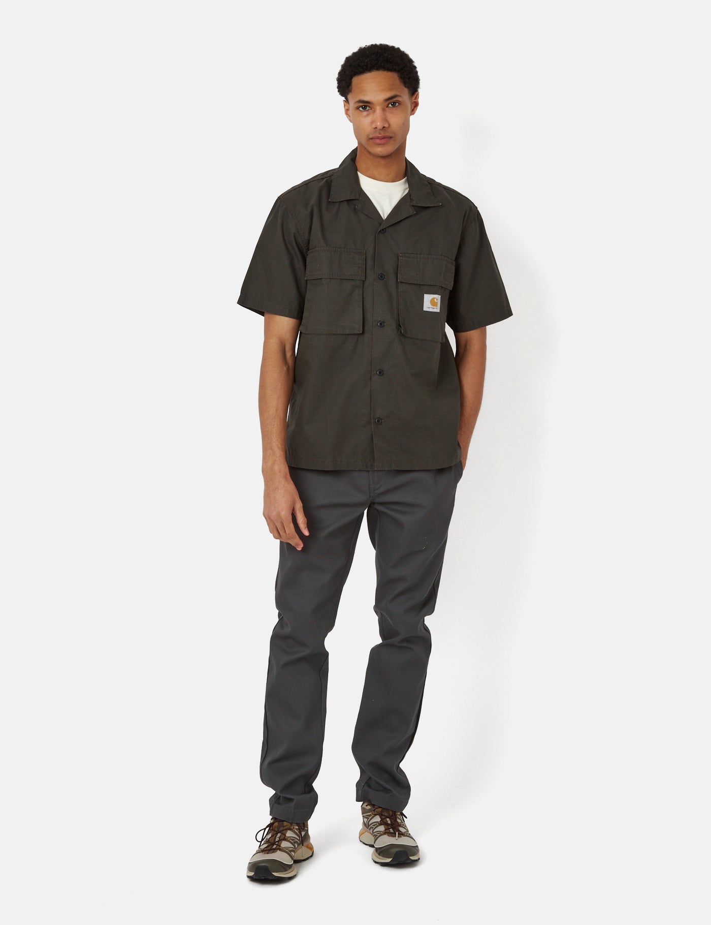 Carhartt-WIP Wynton Short Sleeve Shirt - Stormcloud/Dollar Green I UE. –  URBAN EXCESS