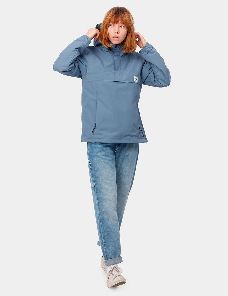 Womens Carhartt-WIP Nimbus Pullover Jacket - Icesheet Blue