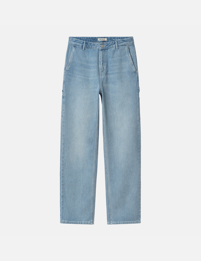 Carhartt-WIP Womens Pierce Pant (Denim/Straight) - Blue Light Stone Washed