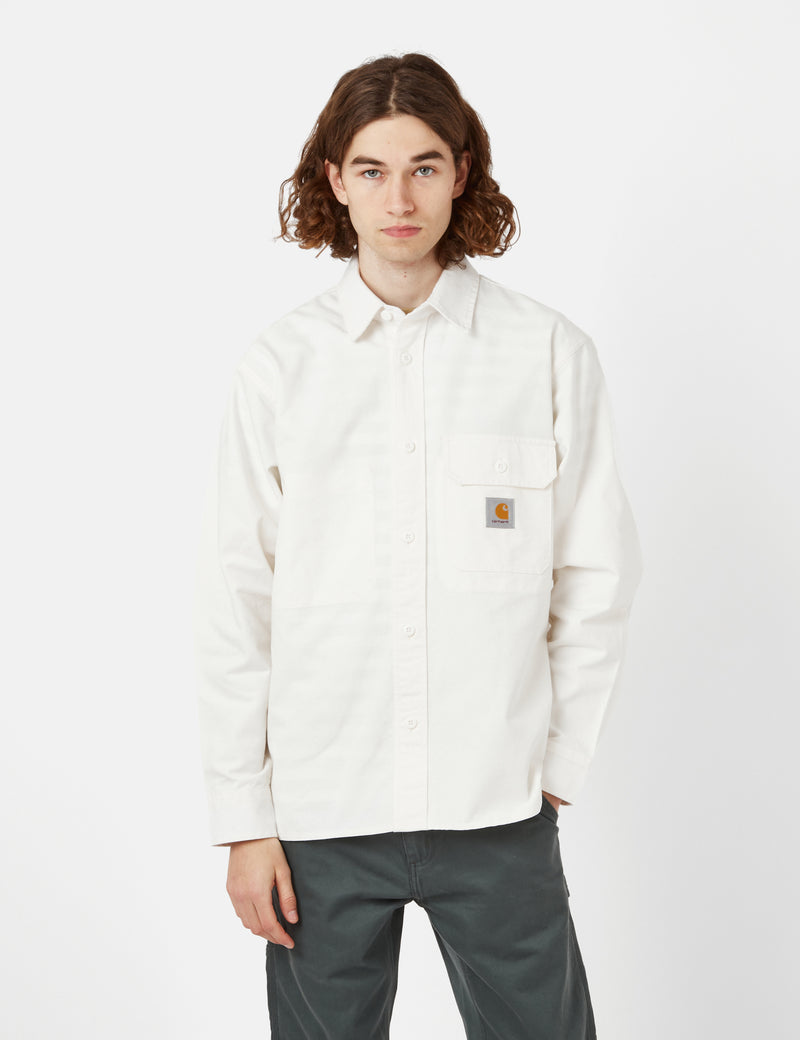 Carhartt-WIP Reno Shirt Jacket (Garment Dyed) - Off-White