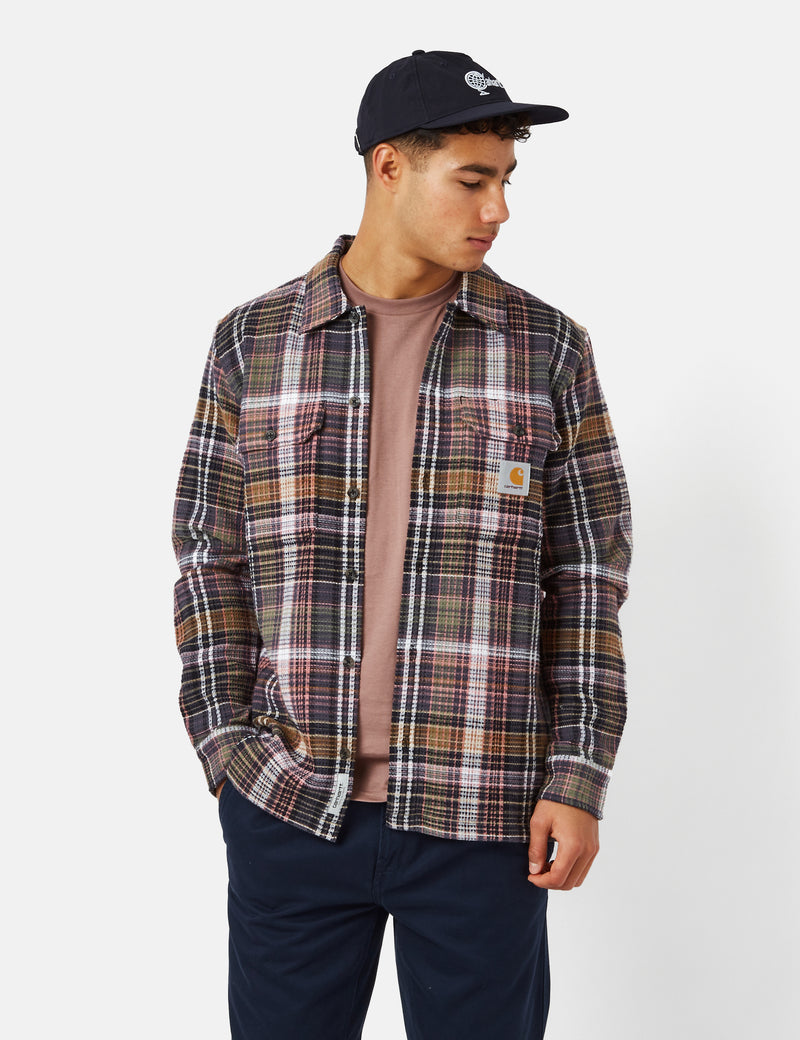 Carhartt-WIP Valmon Shirt (Regular) - Valmon Check/Hamilton Brown