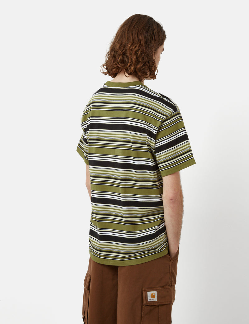 Carhartt-WIP Lafferty T-Shirt (Stripe) - Kiwi Green