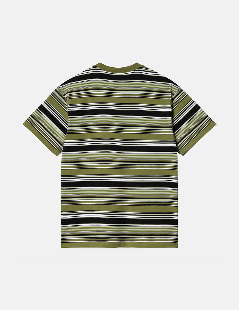 Carhartt-WIP Lafferty T-Shirt (Stripe) - Kiwi Green