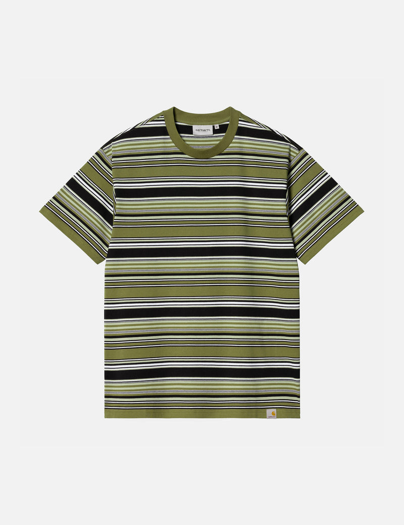 Carhartt-WIP Lafferty T-Shirt (Stripe) - Kiwi Green