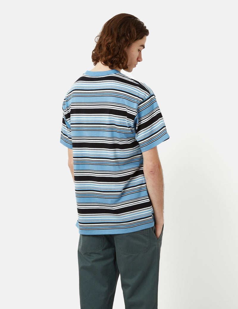 Carhartt-WIP Lafferty T-Shirt (Stripe) - Piscine Blue