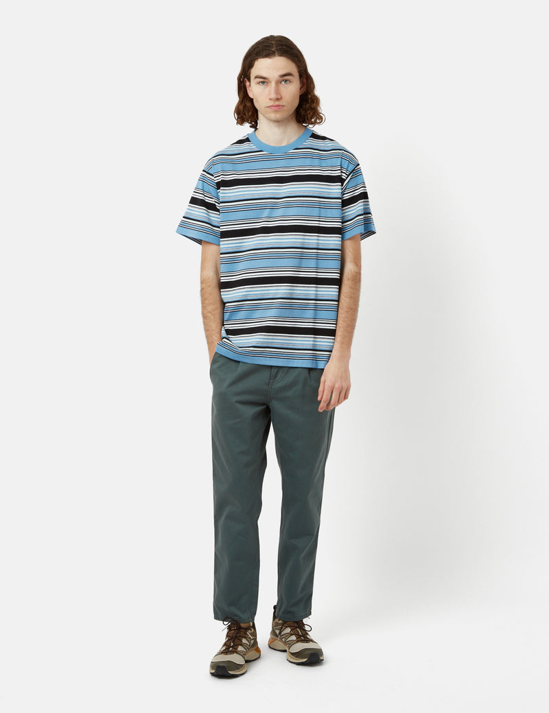 Carhartt-WIP Lafferty T-Shirt (Stripe) - Piscine Blue