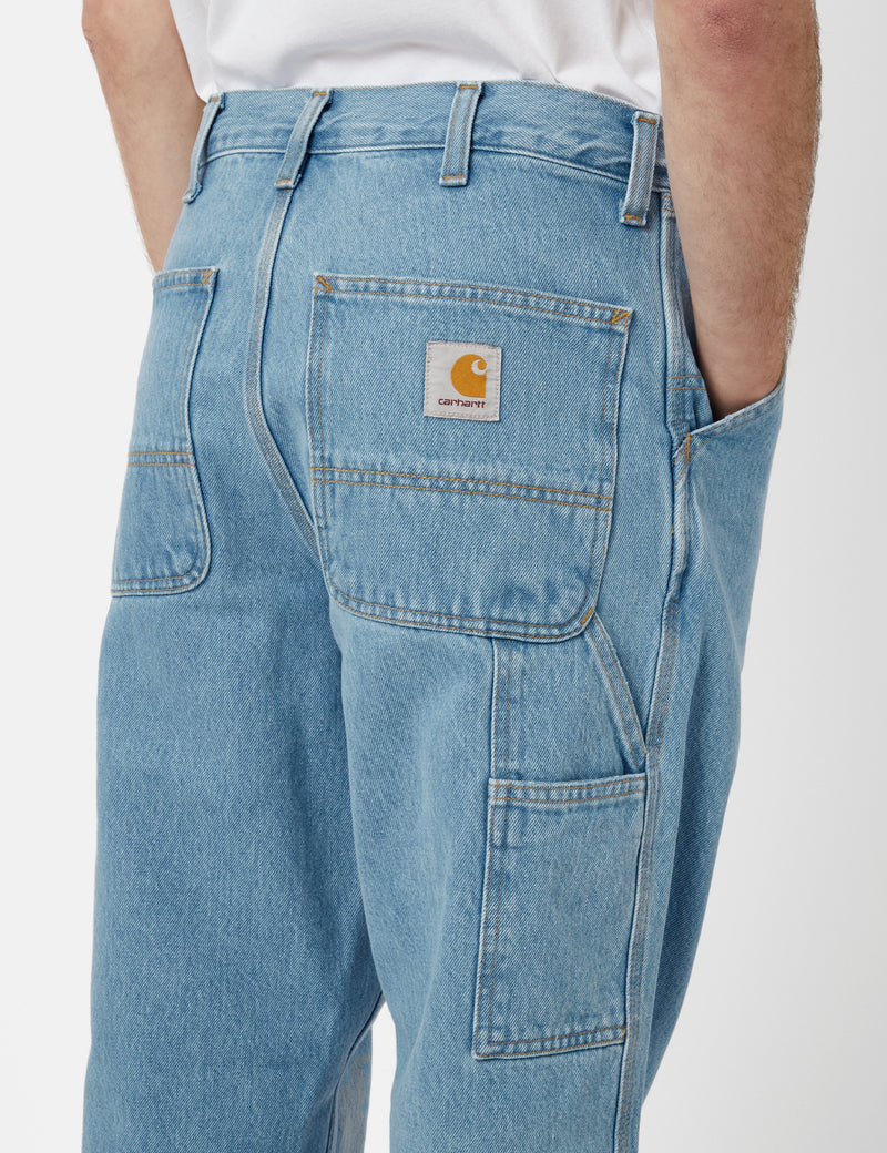 Carhartt-WIP Single Knee Pant - Blue Heavy Stone Bleached