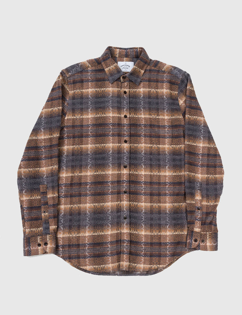 Portuguese Flannel Iberia Flannel Shirt - Brown