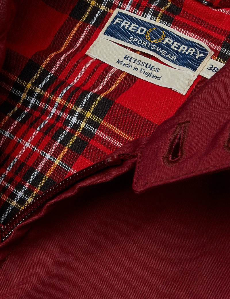 Fred Perry Re-issues Harrington Jacket (Made in UK) - Maroon