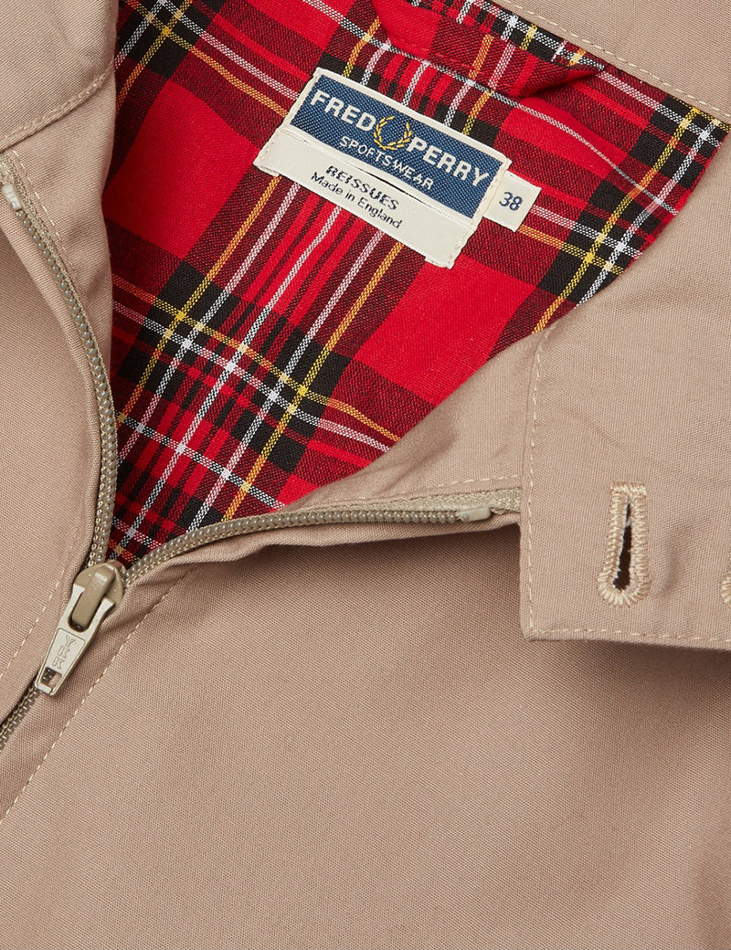 Fred Perry Re-issues Harrington Jacket - Stone