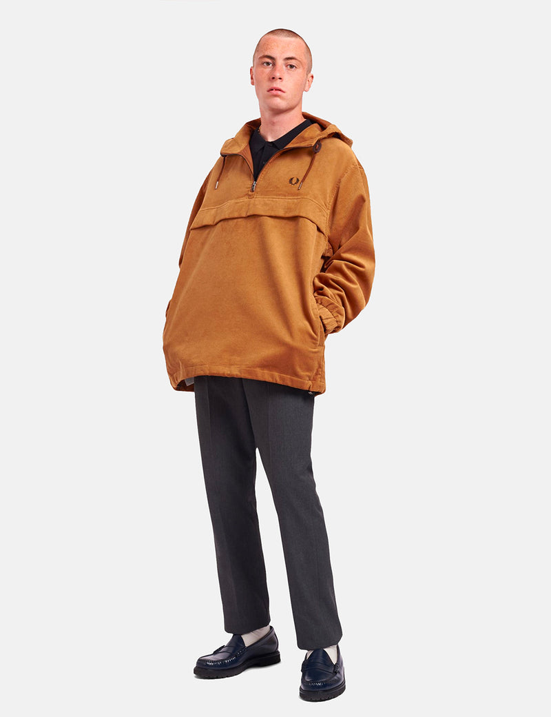 Fred Perry Cord Overhead Jacket - Brown Sugar