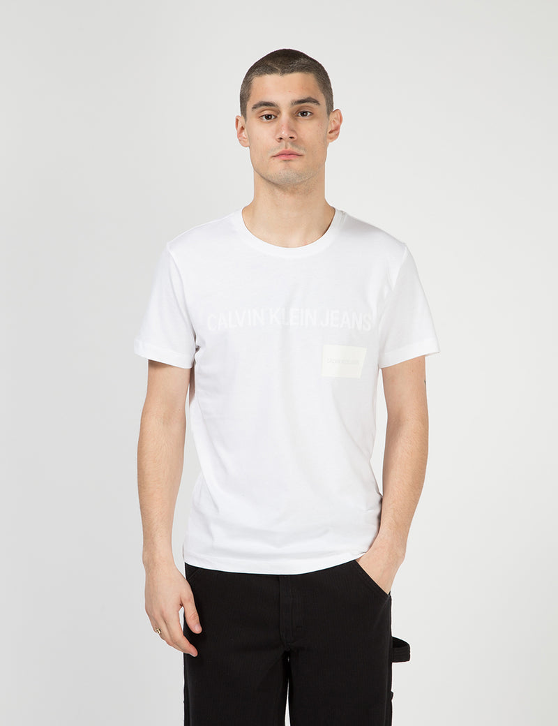 Calvin Klein Multi Institutional Box T-Shirt - White