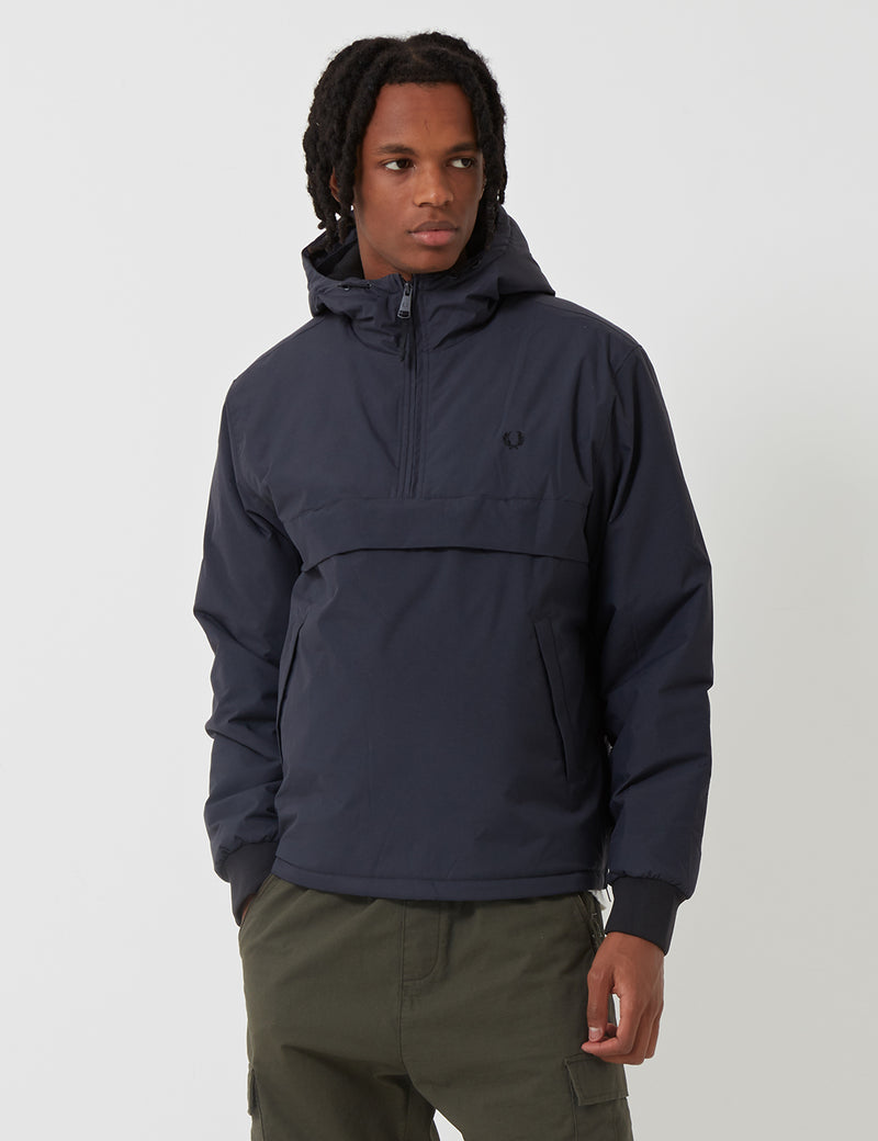 Fred Perry Half Zip Hooded Brentham Jacket - Graphite Grey