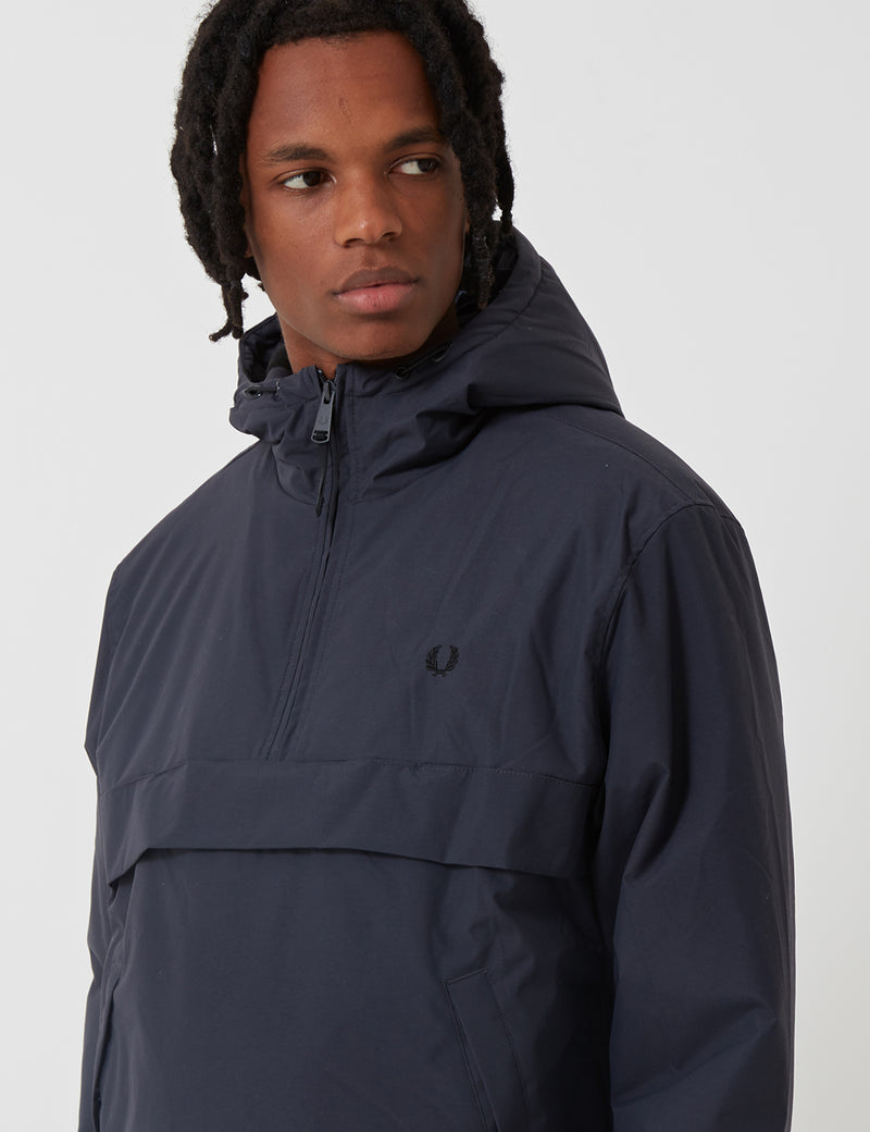 Fred Perry Half Zip Hooded Brentham Jacket - Graphite Grey