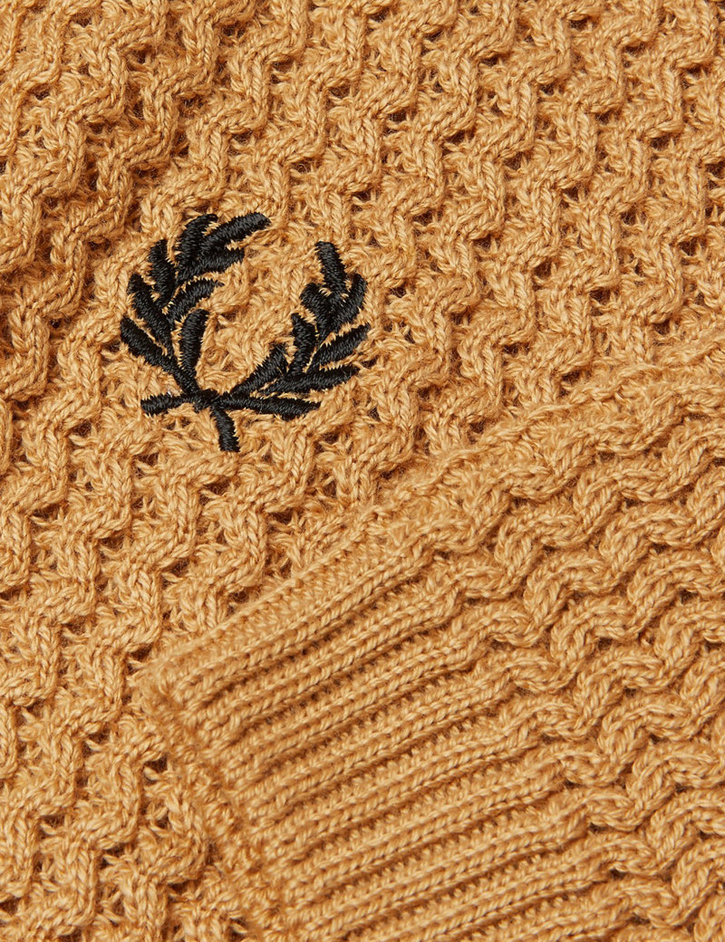 Fred Perry Knitted Button Neck Shirt - 1964 Gold
