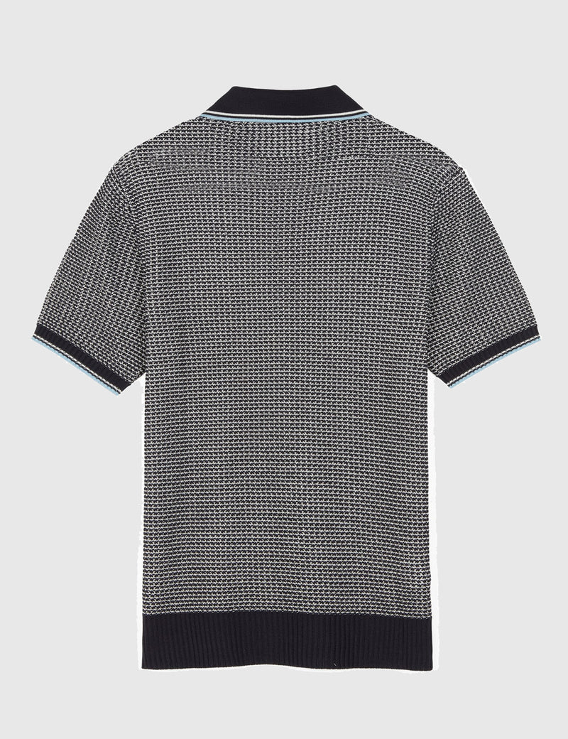 Fred Perry Texture Knit Shirt - Navy
