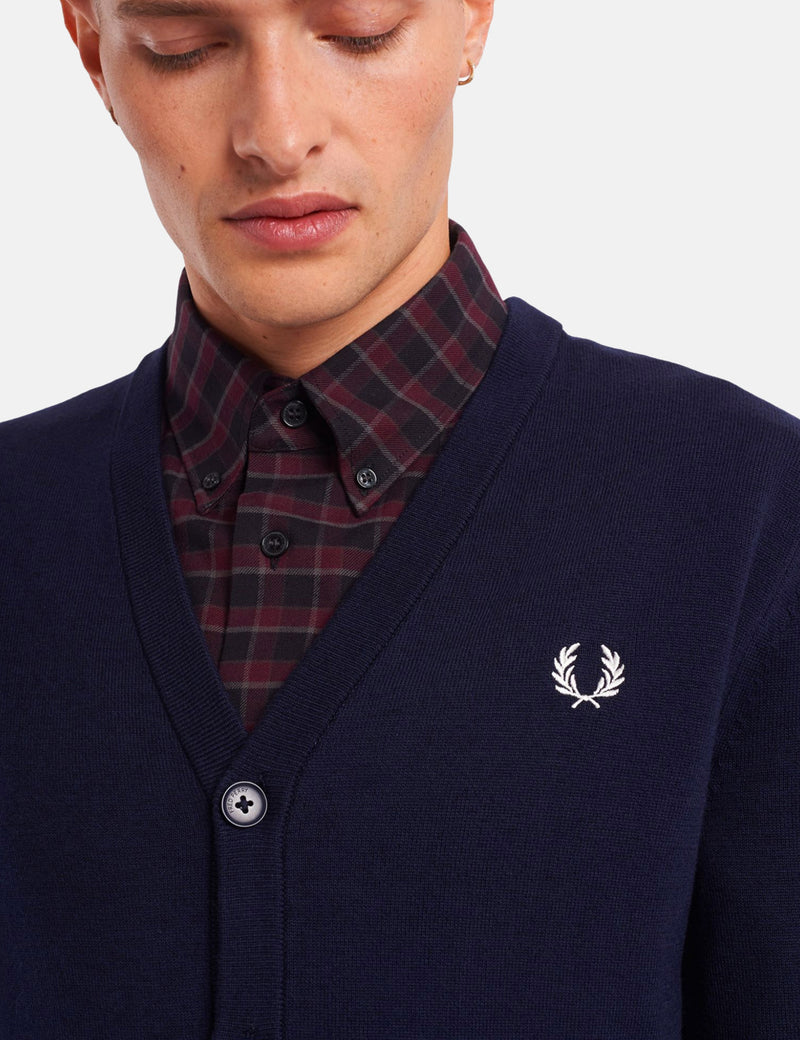 Fred Perry Classic Cardigan - Navy Blue