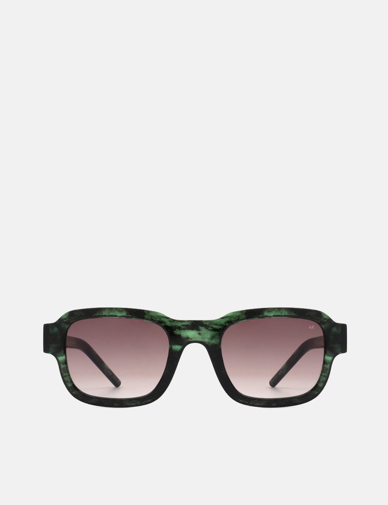 A. Kjaerbede Halo Sunglasses - Green Marble Transparent