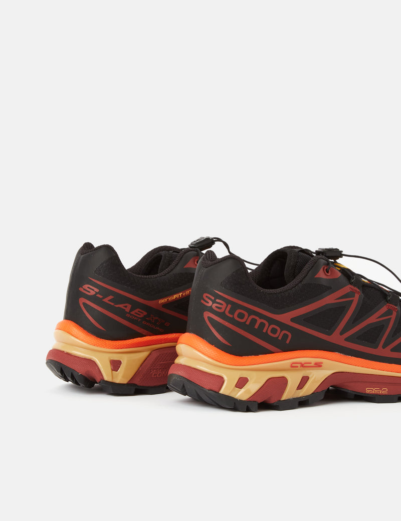 Salomon XT-6 Trainers - Black/Chocolate Plum/Vibrant Orange