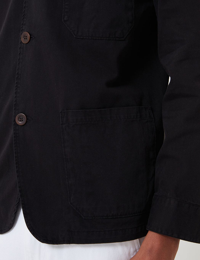 Portuguese Flannel Labura Workwear Jacket (Cotton) - Black