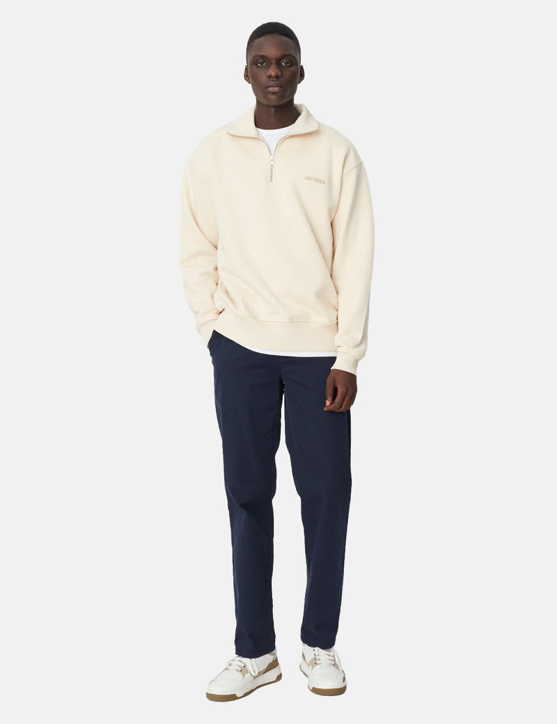 Les Deux Diego Half Zip Sweatshirt - Ivory