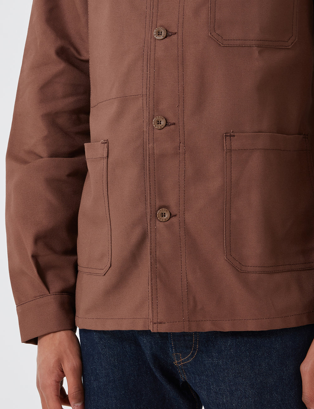 Le Laboureur Cotton Work Jacket - Brown | Urban Excess Le Laboureur Cotton Work Jacket - Brown | Urban Excess