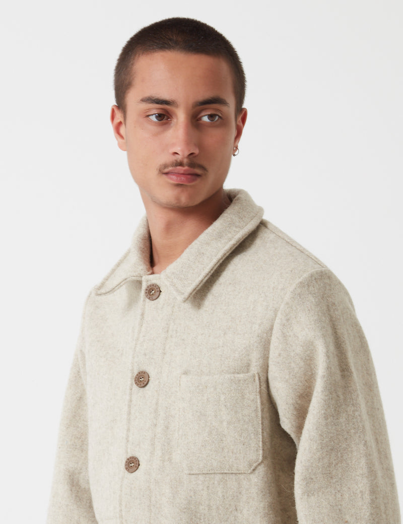 Le Laboureur Burel Wool Work Jacket - Beige