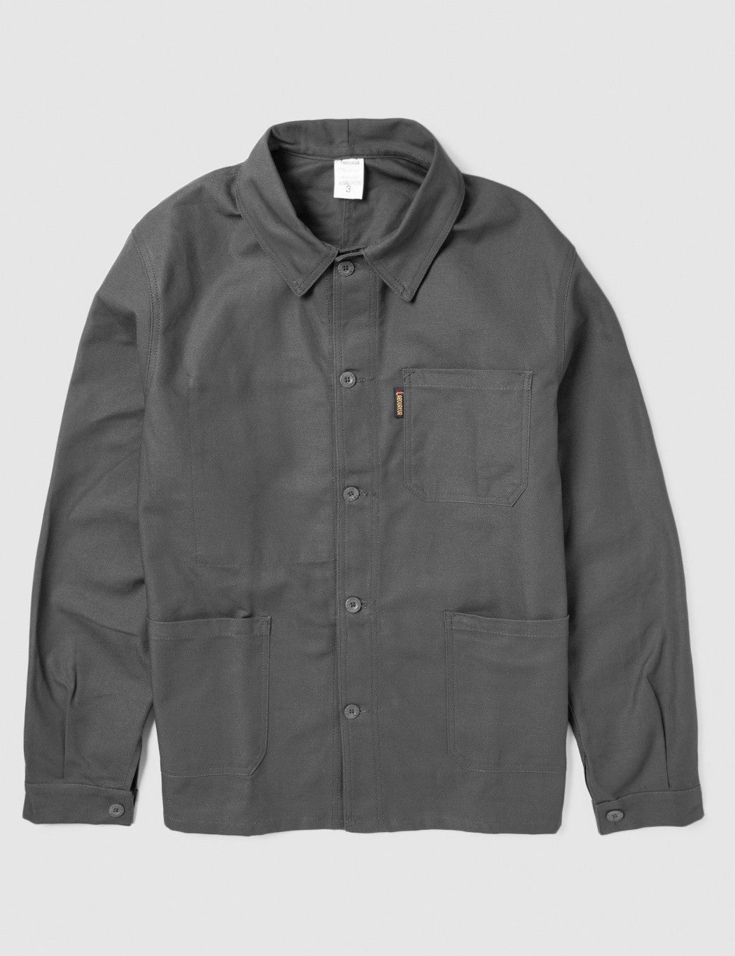 Le Laboureur Cotton Work Jacket - Charcoal Grey | URBAN EXCESS.