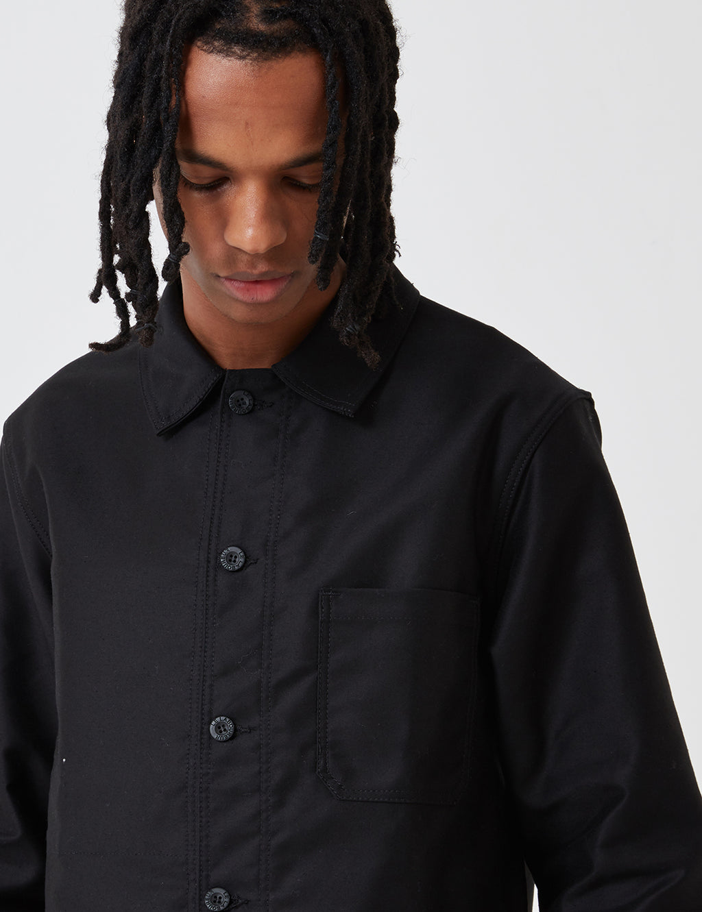 Le Laboureur Moleskin Work Jacket - Black | URBAN EXCESS. – URBAN ...