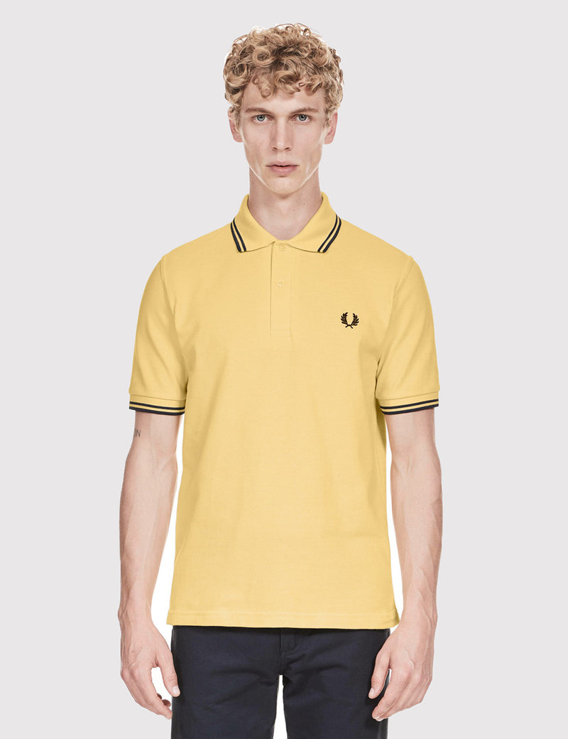 Fred Perry Twin Tipped Polo Shirt - Ice Lemon Yellow