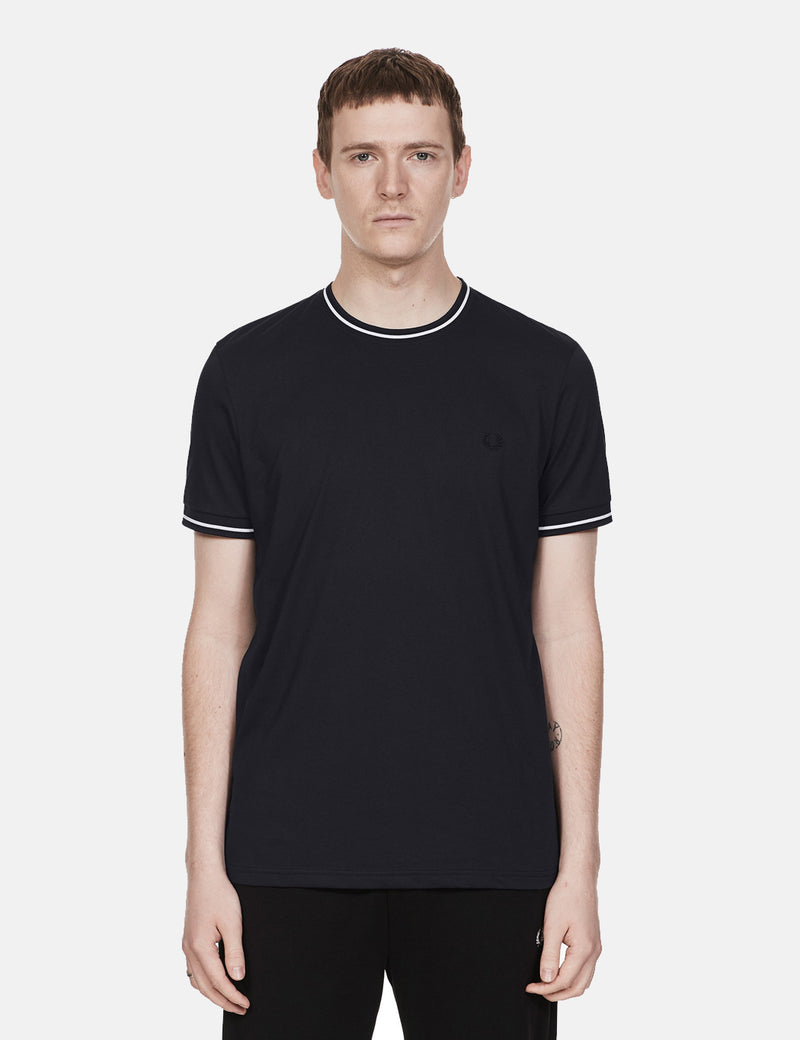 Fred Perry Twin Tipped T-Shirt - Navy Blue