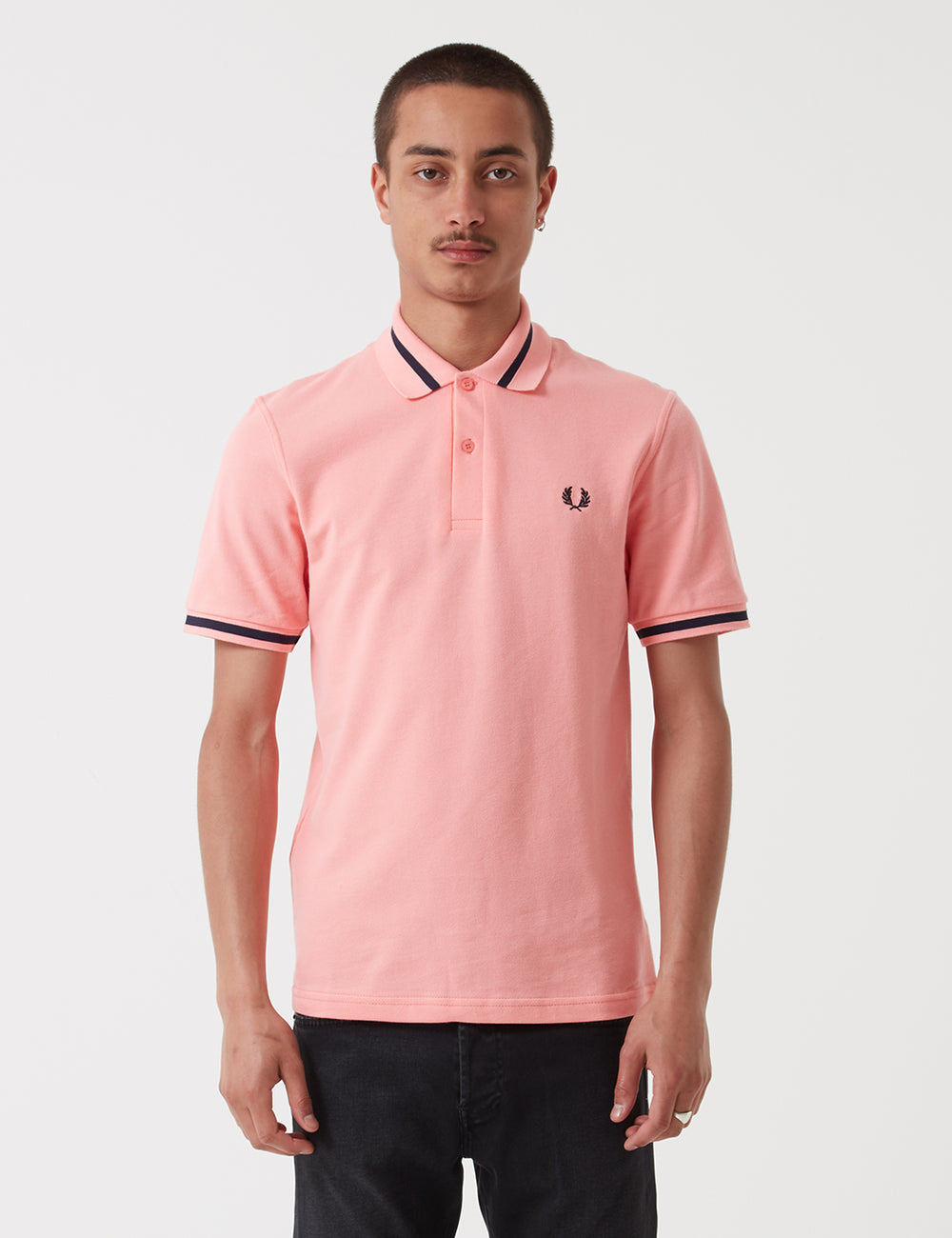 Fred Perry Single Tipped Polo Shirt - Sherbet Pink | URBAN EXCESS