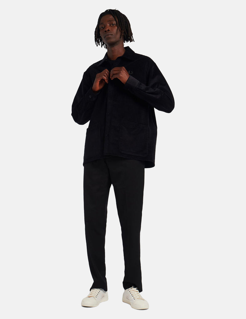 Fred Perry Corduroy Overshirt - Black