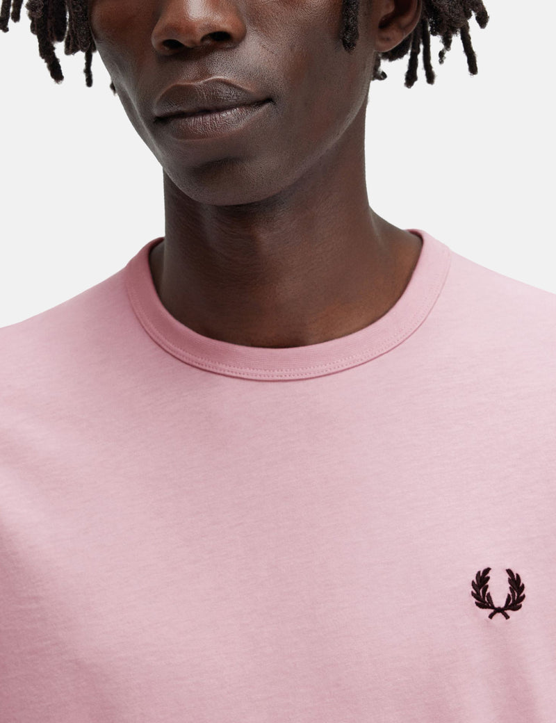 Fred Perry Ringer T-Shirt - Chalky Pink