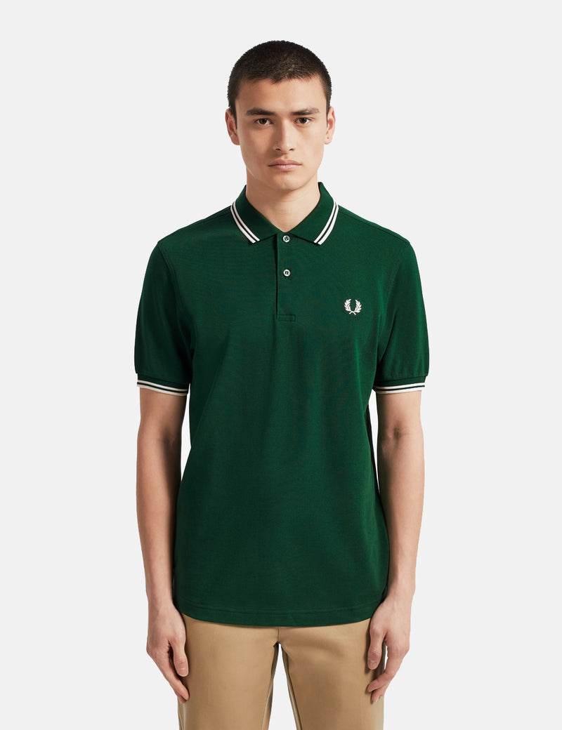 Fred Perry Twin Tipped Polo Shirt - Ivy Green