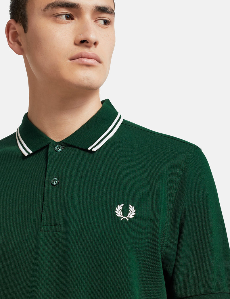 Fred Perry Twin Tipped Polo Shirt - Ivy Green