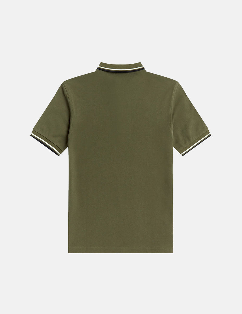 Fred Perry Twin Tipped Polo Shirt - Military Green