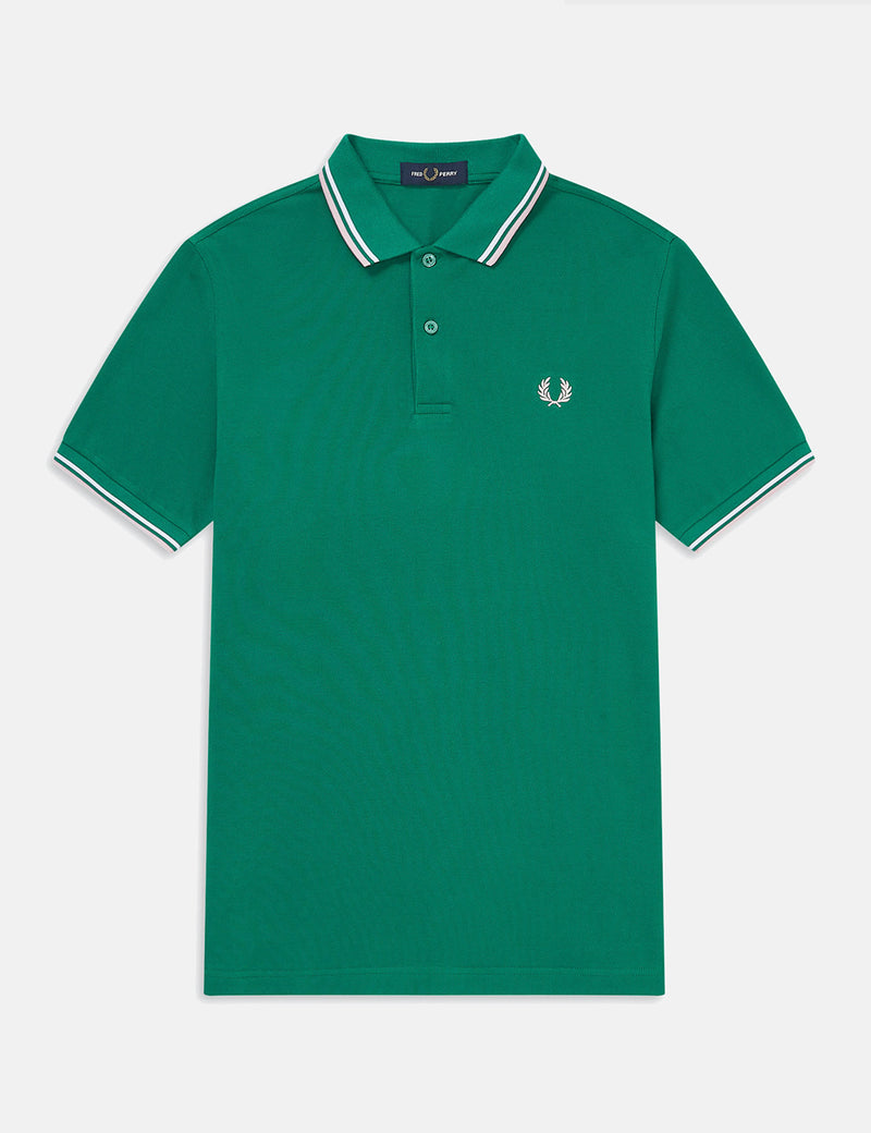 Fred Perry Twin Tipped Polo Shirt - Raf Green