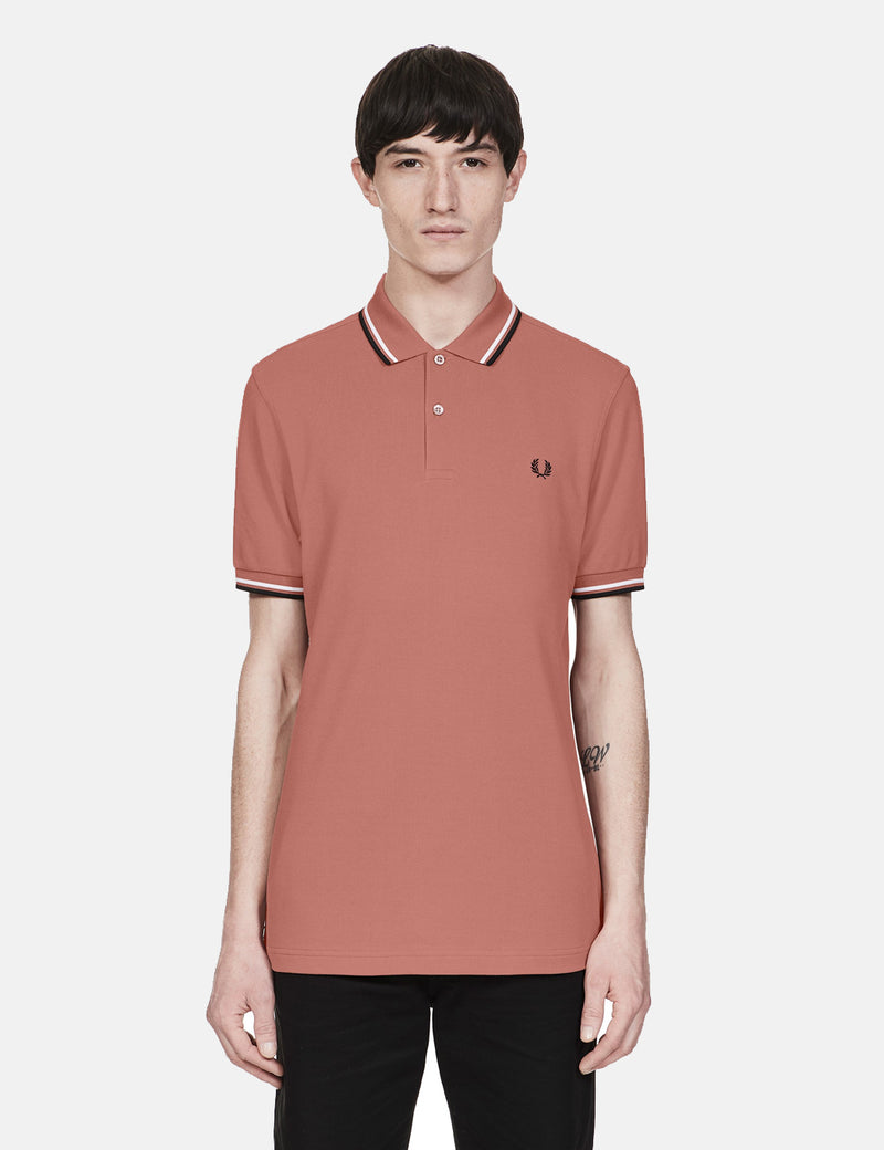Fred Perry Twin Tipped Polo Shirt - Burlwood Pink