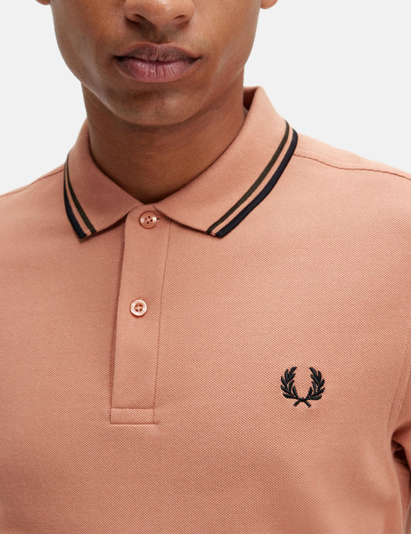 Fred Perry Twin Tipped Polo Shirt - Light Rust