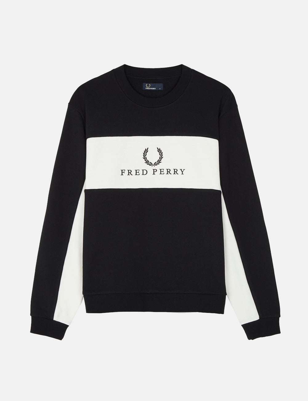 Fred perry piped panel sweatshirt on sale