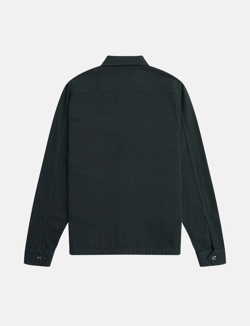 Fred Perry Overshirt (Wool Blend) - Night Green