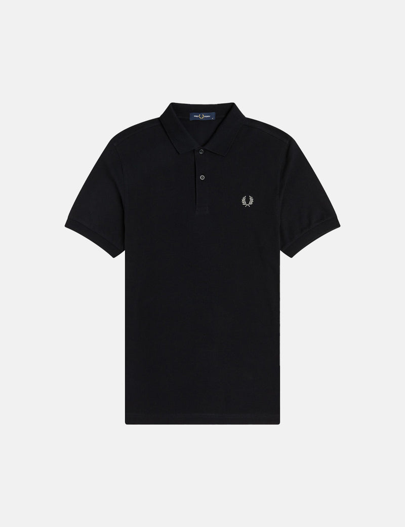 Fred Perry Plain Fred Perry Shirt - Black/Chrome