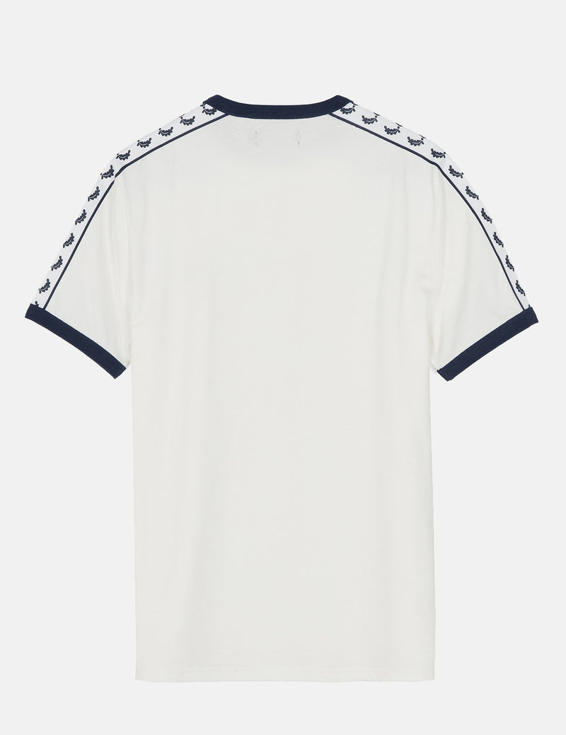 Fred Perry Taped Ringer T-Shirt - Snow White