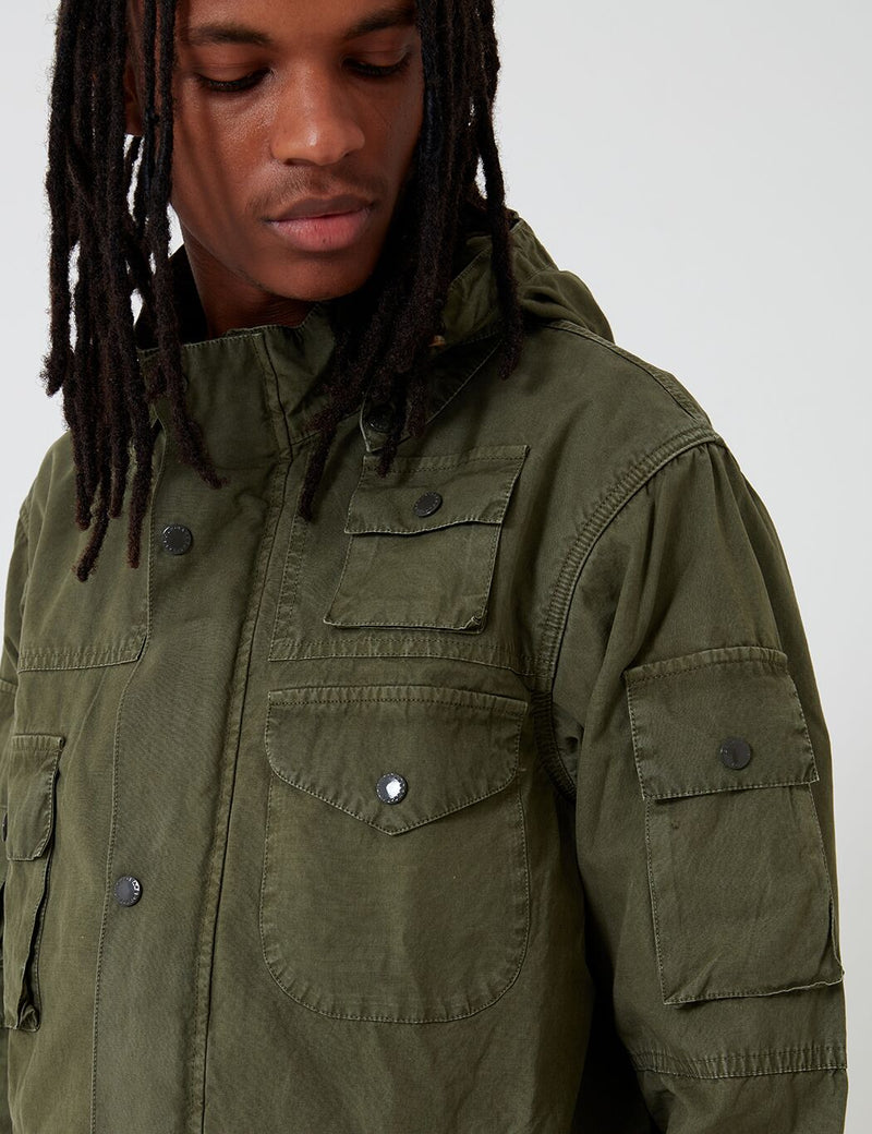 Barbour x EG Cowen Washed Casual Jacket - Olive | URBAN EXCESS