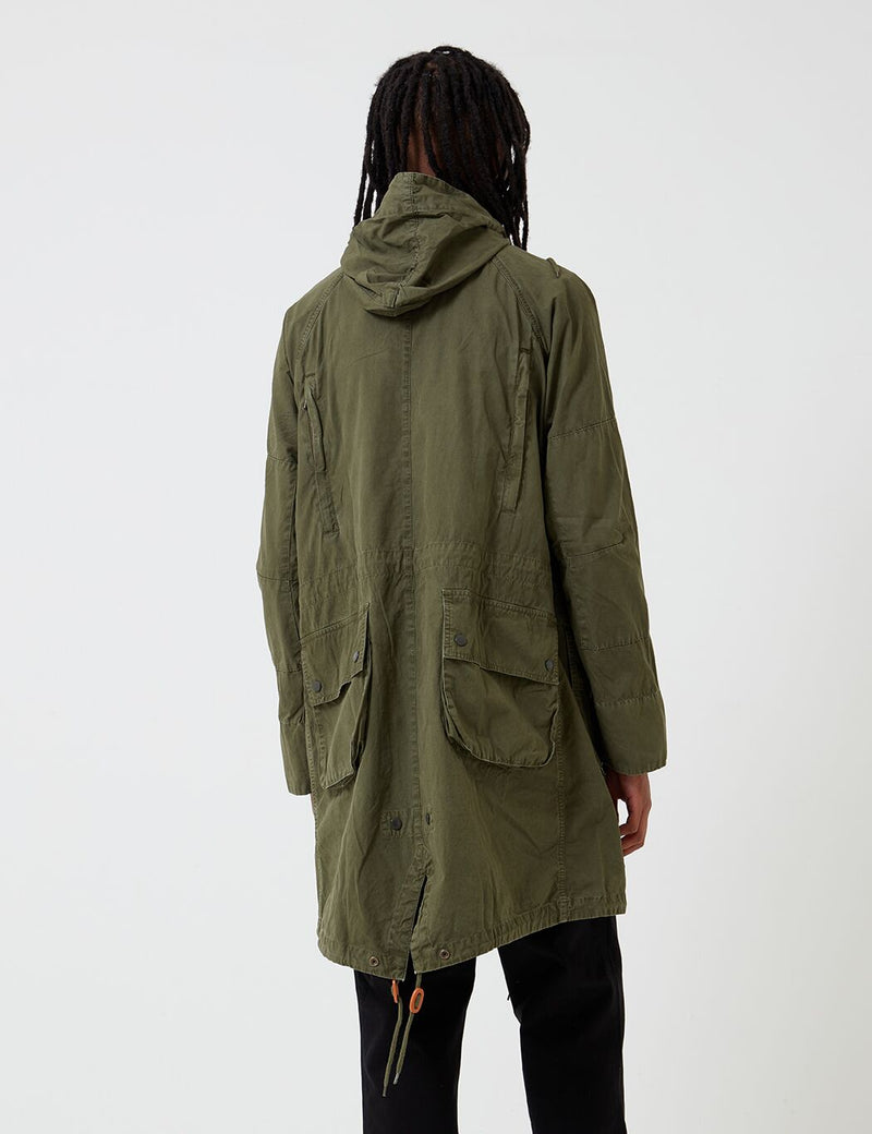 Barbour x EG Washed Highland Parka - Olive | URBAN EXCESS – URBAN