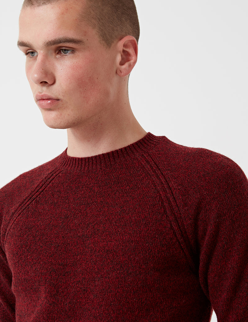 Barbour Rydal Knit Jumper (Wool) - Rich Red