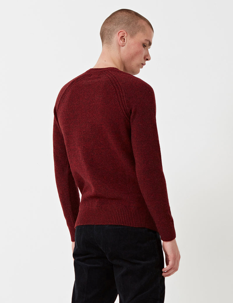 Barbour Rydal Knit Jumper (Wool) - Rich Red