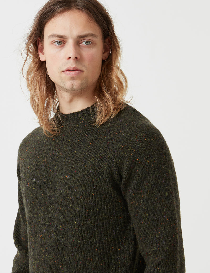 Barbour Netherton Crew Neck Knit - Forest