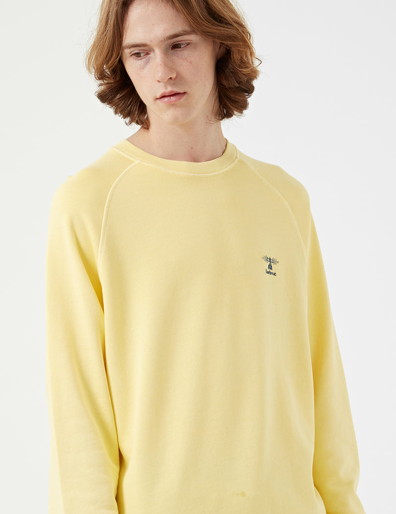 Barbour Pike Crew Sweatshirt - Lemon Yellow
